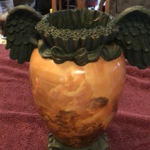 Cherub Vase with Wings